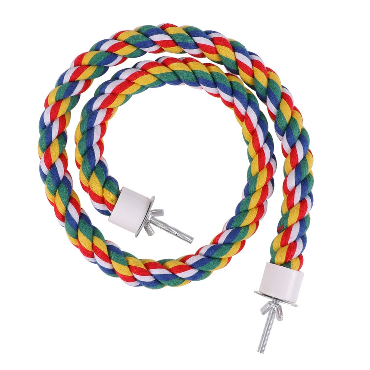 Balacoo Comfy Bendable Bungee Bird Rope Perch Stand Toy for Parrots Parakeets Cockatiel Conures