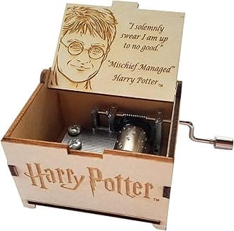TheLaser'sEdge, Harry Potter Mini Music Box with Movies Hedwig's Theme, Gifts for Women, Men, Birthday, Christmas, Mother’s Day, Anniversary or Merchandise Decor - Harry Potter Solemnly Quote
