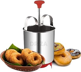 Stainless Steel Mendu Vada Maker Perfectly Shaped and Crispy Mendu Vada Maker Machine Medu Vada and Donut Maker Stainless Steel for Homemade Donuts and Medu Vadas