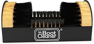 Boot Brush Cleaner Floor Mount Scraper Commercial With Hardware Indoor/Outdoor by Mr Boot Cleaner, Black
