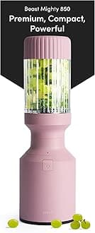 Beast Mighty 850 | Premium Compact Personal Blender | Smoothies, Shakes, Dressings, Sauces, Desserts, Dips | Blends Ice and Frozen Fruit | Includes Extra Lids and Straws | 850W (Lilac)