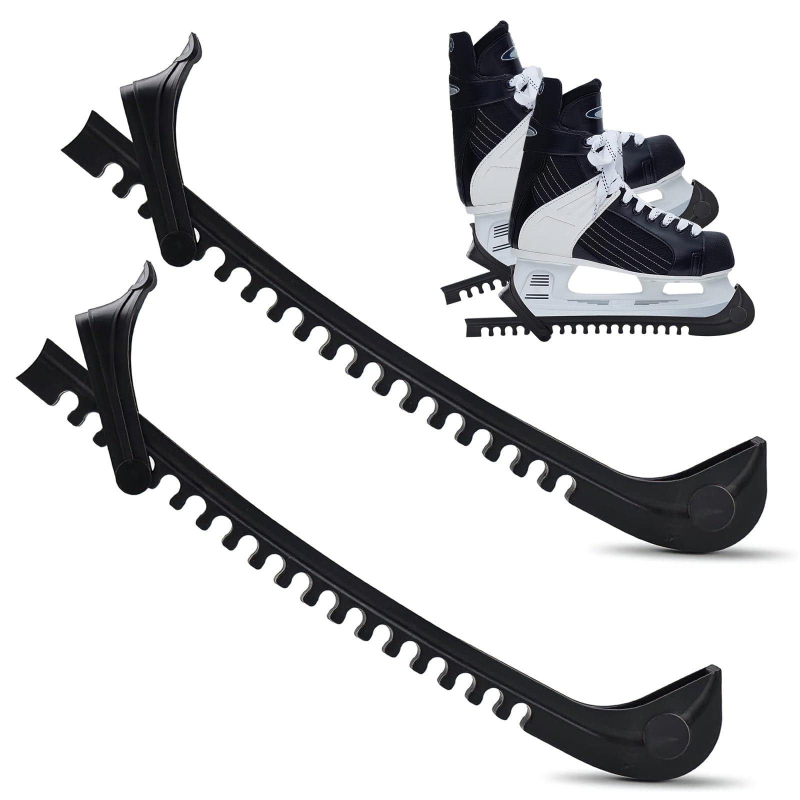 Ice Skate Guards Ice Skate Covers Ice Skate Blade Covers Figure Skate Guards with Adjustable Buckle Skate Accessories (1 Pair)