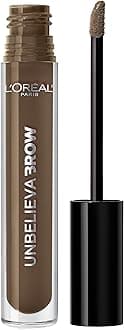 L'Oreal Paris Unbelieva-Brow Longwear Waterproof Tinted Brow Gel, Smudge-resistant, Transfer- Proof, Quick Drying, Easy and quick application with precise brush, Brunette, 0.15 fl. oz.