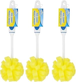 Dishwashing Foam Sponges with Handles Bottle/Glass Scrubbers 3Pack