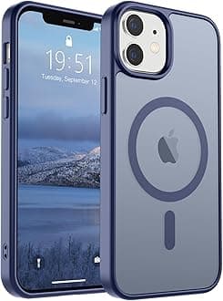 SUPFINE Magnetic for iPhone 12 Case/iPhone 12 Pro Case (Compatible with MagSafe)(Military Grade Drop Protection) Slim Translucent Matte Shockproof with Anti-Fingerprint Phone Case,Lavender Gray
