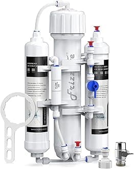 FRIZZLIFE Aquarium Reverse Osmosis System Compact RO Water Filter System, 3-Stage Tropical Fish, Discus, Marine, Compatible with 190L, 280L or 380L GPD Membrane (190L)