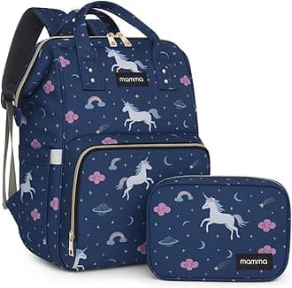 MAMMA Polyester Diaper Bag For Mothers For Travel | Baby Bag For Mother Travel, Hospital Bag For Delivery Women Includes Small Diaper Handbag For Day Outings with 9 Month Warranty, Blue