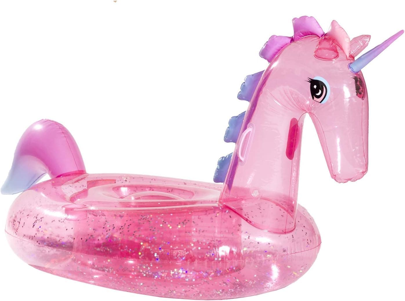 Giant Inflatable Glitter Unicorn, Luxury Float for Summer Pool Parties and Entertainment
