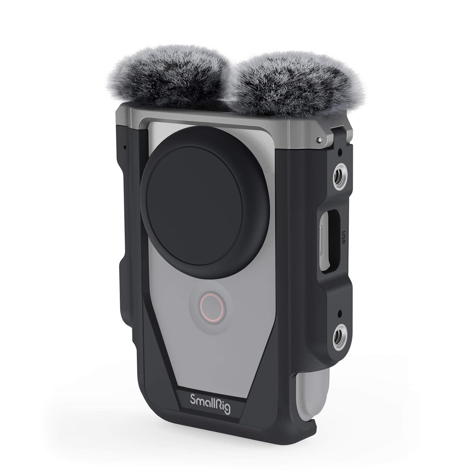 SmallRig Cage Kit for Canon PowerShot V10 with Furry Windshields, Camera Cage, Lens Cap and Storage Bag, Effectively Reducing Wind Noise About 20dB, for Outdoor Shooting, Travel, Vlog - 4235