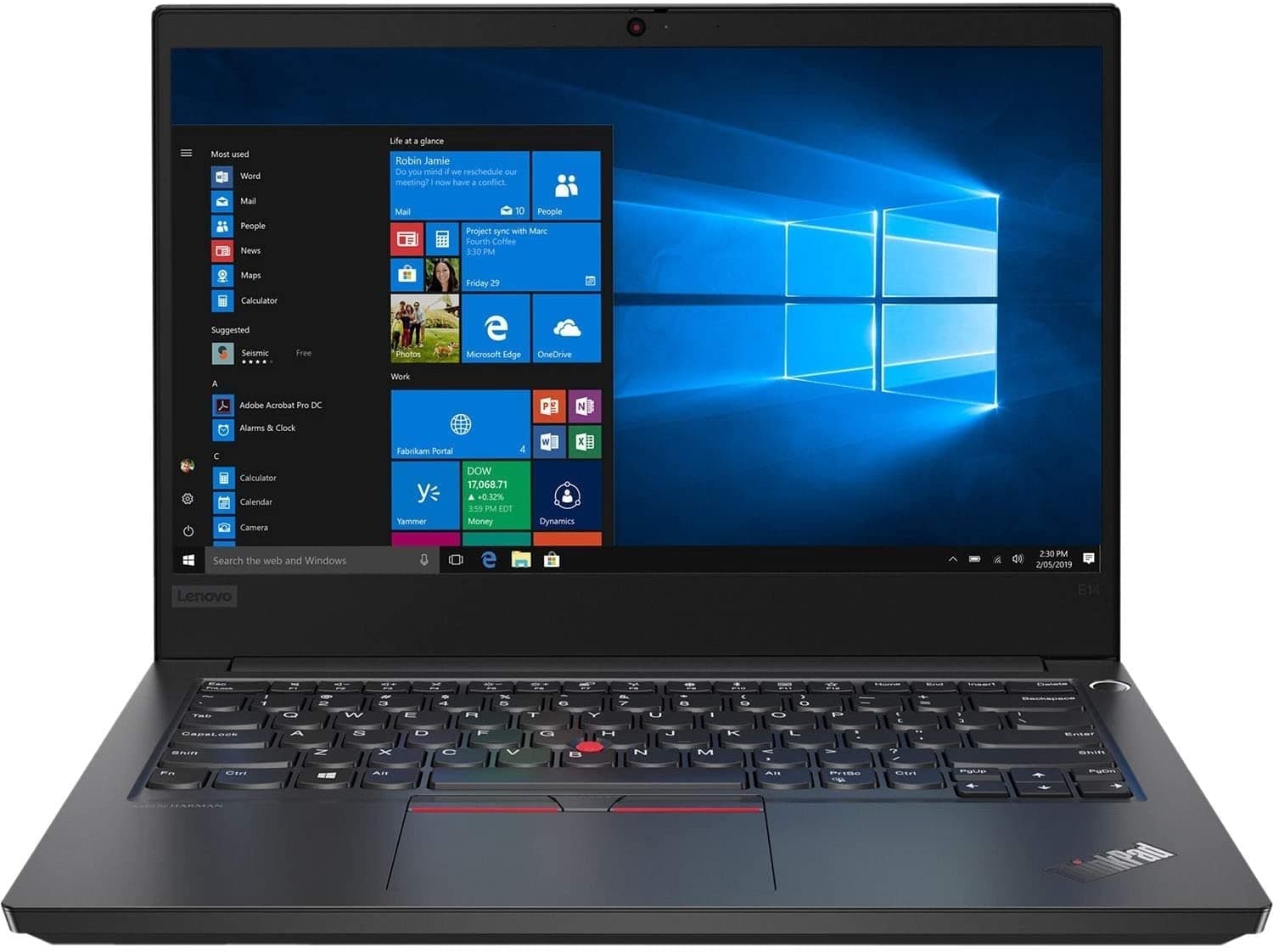 Lenovo ThinkPad E14 14" FHD 1080p IPS Business Laptop (Intel 4-Core i5-10210U(Beat i7-8550u), 16GB DDR4 RAM, 256GB SSD PCIe M.2 SSD) Type-C, Webcam, Windows 10 Pro + IST HDMI Cable