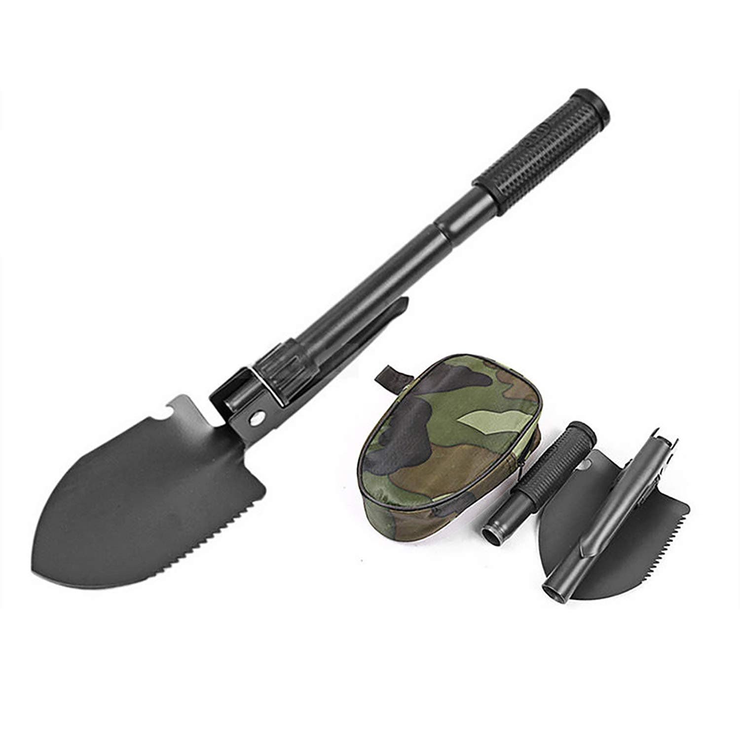 Multi-Function Military Portable Folding Camping Shovel Survival Spade Trowel Dibble Pick Emergency Garden Outdoor Tool