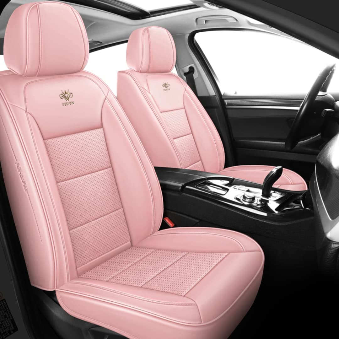 ar Seat Covers Universal Full Set for Jaguar XF 2007-2020/Jaguar XE 2015-2018 Auto Parts/Waterproof/Pink