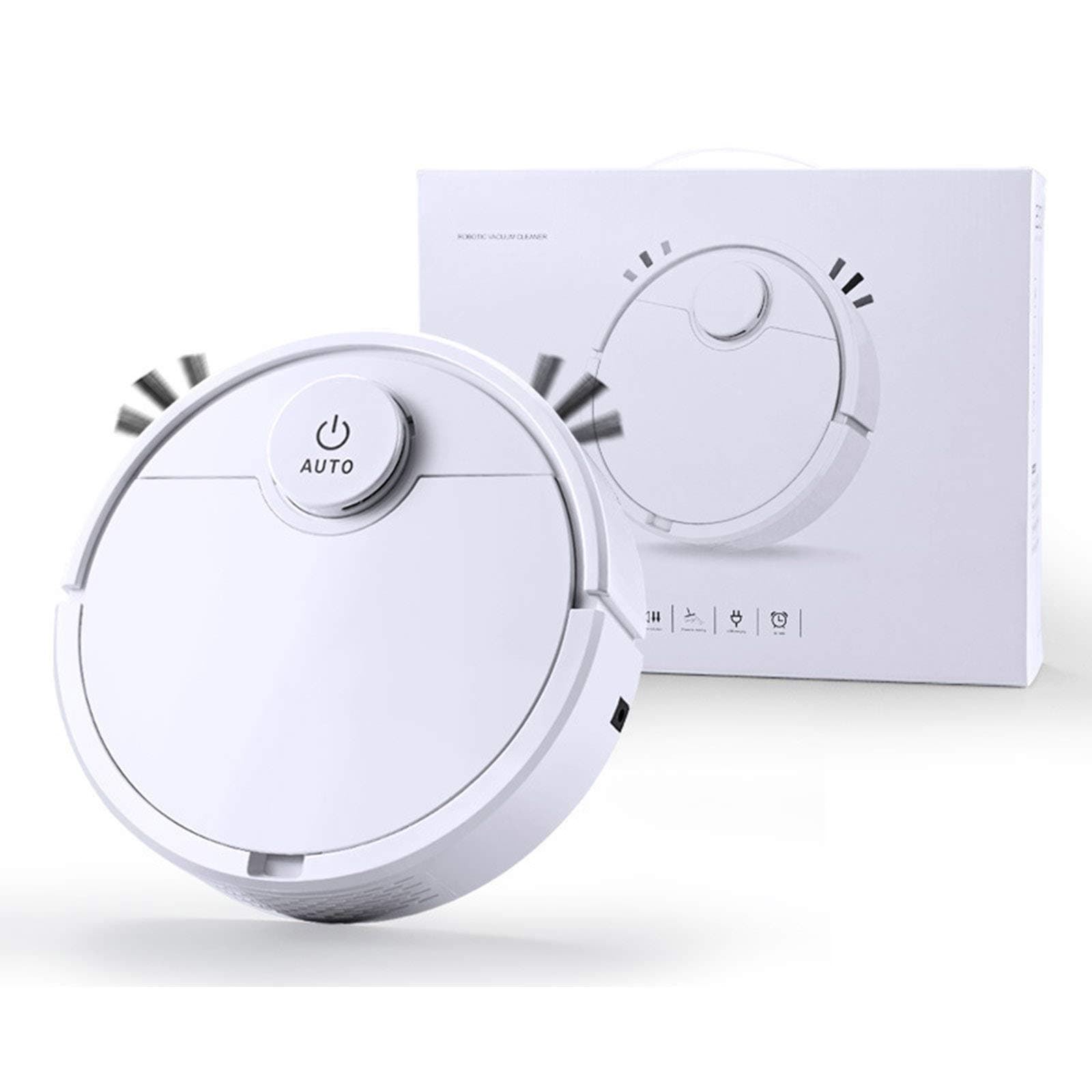 KUKU Robot Vacuum Cleaner, Sweeping Robot, Smart Touch Control, Strong Suction Power, Ultra-Thin Design, Suitable for Home, Pet Hair, Hard Floors and Debris