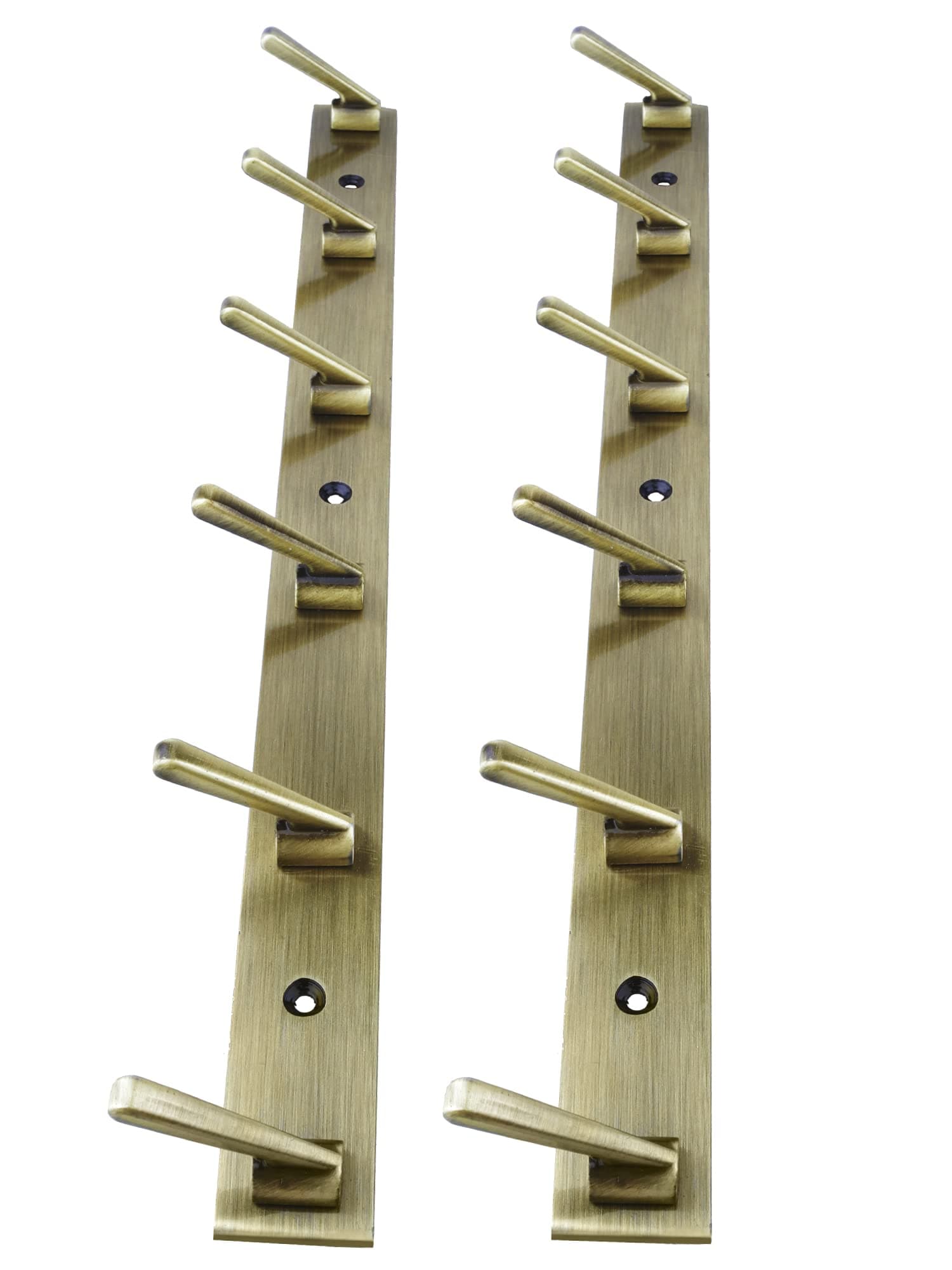 DOCOSS Antique Brass Wall Hooks for Hanging Cloth and Towel Hangers for Wall,Door Hangers,Hook Rail Bathroom Accessories- Pack of 2