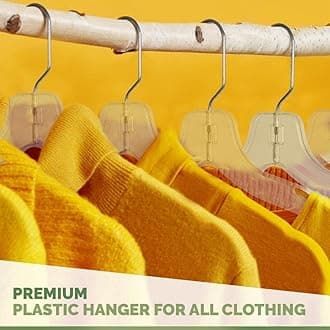 Clear Plastic Hangers 12 Pack Shirt Hangers Clear Plastic Hangers Crystal for Clothes Hangers - Hangers Space Saving Heavy Duty - Durable Shirt & Coat Hangers Closet Hangers Dress Hangers