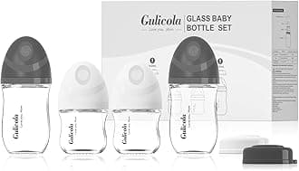 Gulicola Baby Glass Bottles (Gift Set 4 pcs, Classic)