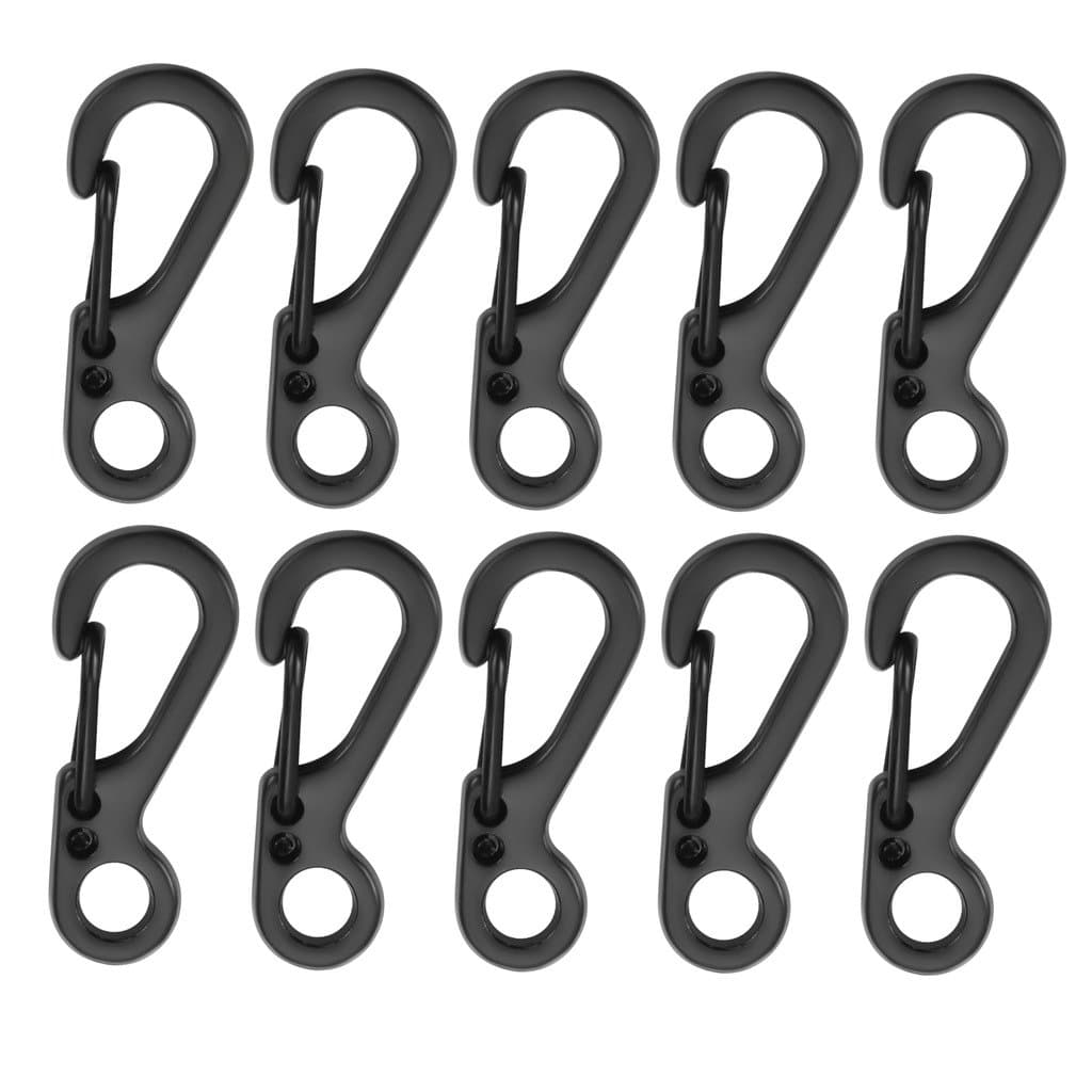 Mini Paracord S Keychain Carabiner Clip,SF Spring Backpack Clasps Lock Hook for Outdoor EDC Camping Tactical Survival Gear(Pack/10PCS)
