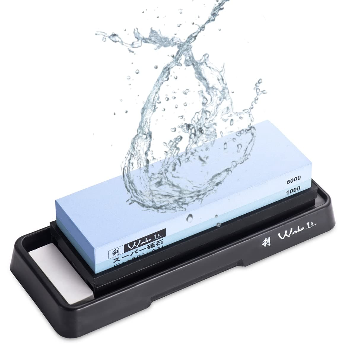 Wakoli Wet/Combination Whetstone, Water Stone Set For 6000/1000 for Japanese Damascus Knife, Whetstone sharpening