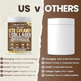 Collagen Keto Coffee Creamer Powder 12.22 oz, Pack of 12, Hydrolyzed Collagen Peptides with Coconut MCT Oil, Magnesium, Unflavored Protein Powder, Sugar Free Coffee Creamer for Smoothies