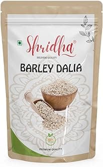 Shridha Barley Dalia | healthy by nature Organic Pearl Barley |High Fiber Jau|Cooks Like Rice|Ideal for Risottos & Soups|Premium Organic Staple| Organic & Naturally Gluten Free| Natural & Whole Grain (1 kg)