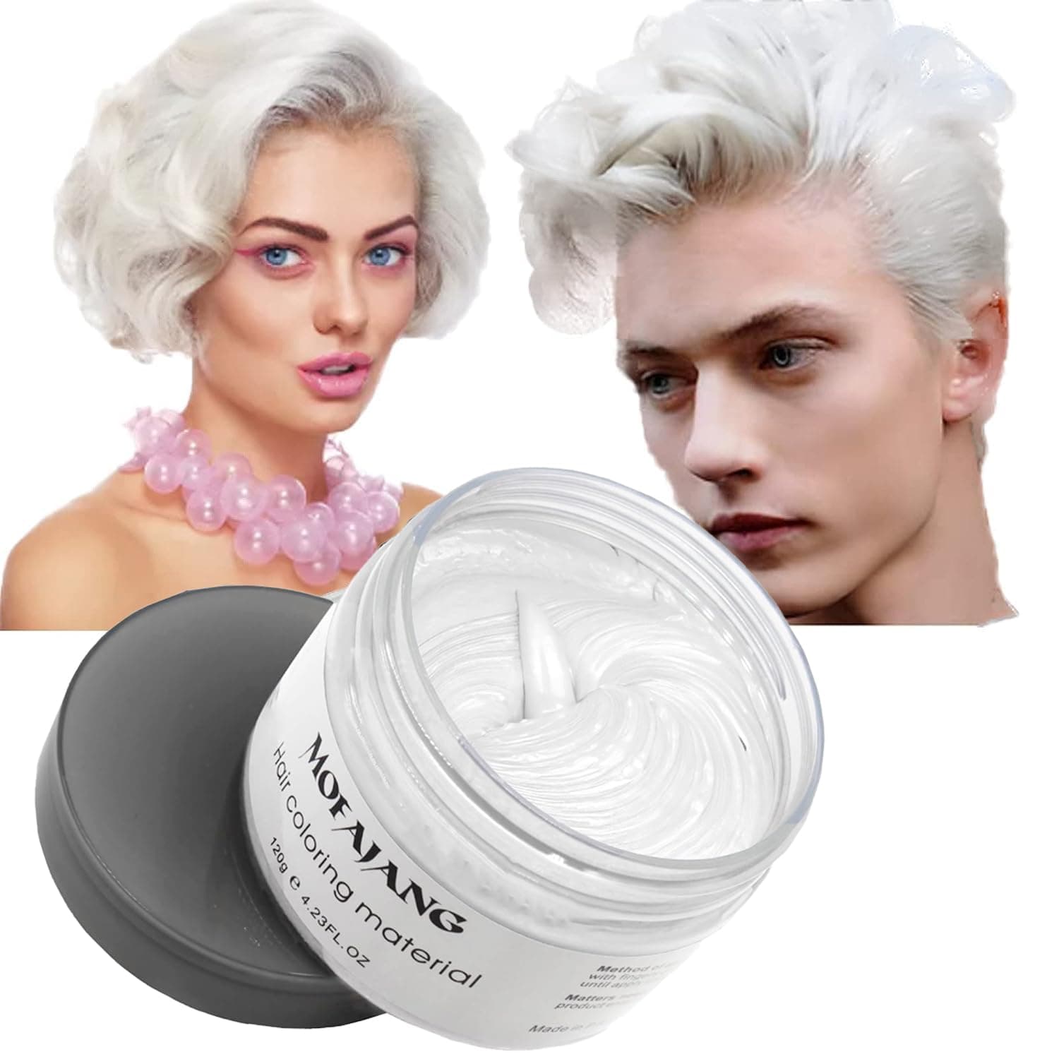 White Temporary Hair Wax