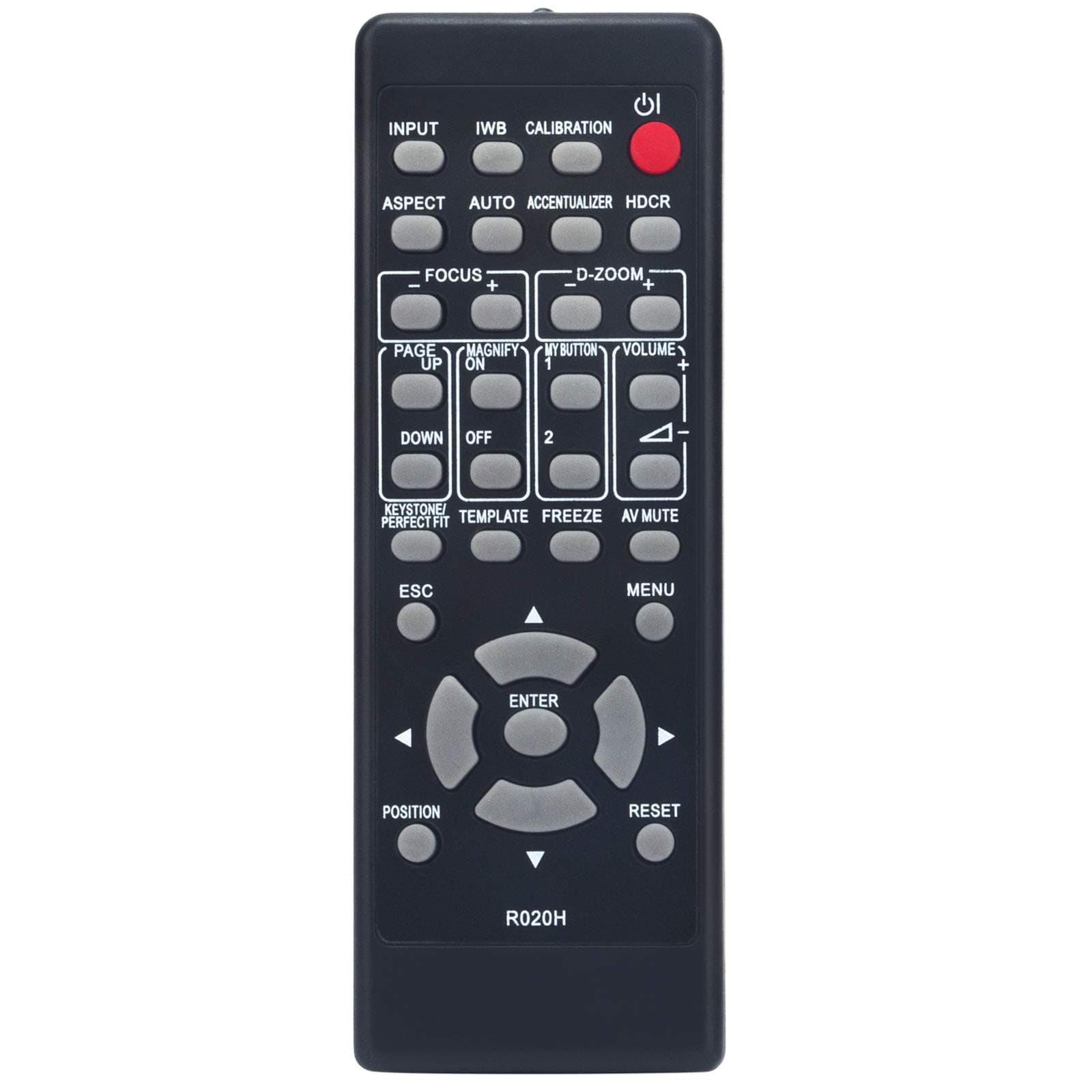 New R020H Replacement Remote fit for Maxell LCD Projector MC-AW3006 MC-AW3506 MC-AX3006 MC-AX3506 MC-CW301 MC-CX301 MC-TW3006 MC-TW3006E MC-TW3506 MC-TW3506E MCAW3006 MCAW3506 MCAX3006 MCAX3506