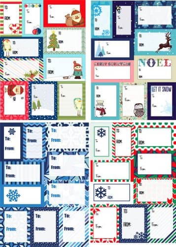 200 Sticker Pack to from Christmas Labels (Variety)