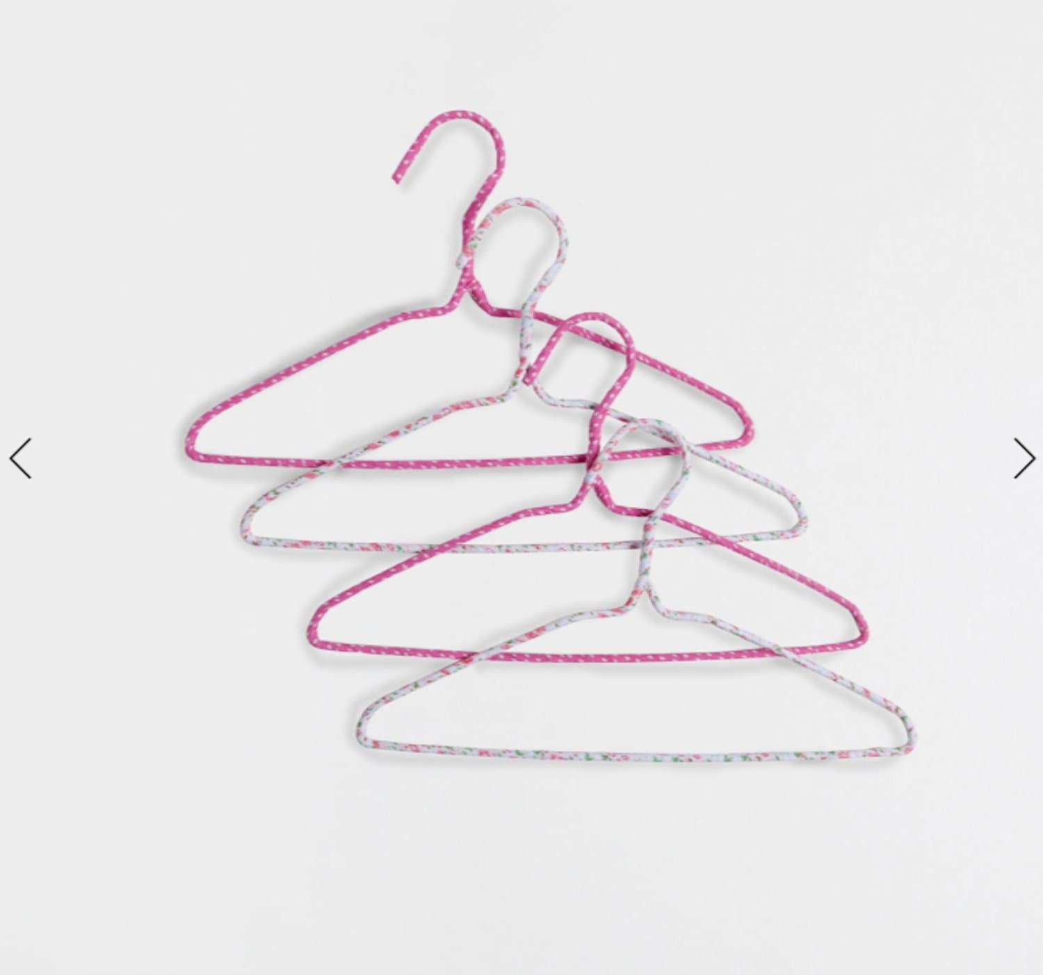 Children's Hangers Cotton Printed Pack of 4