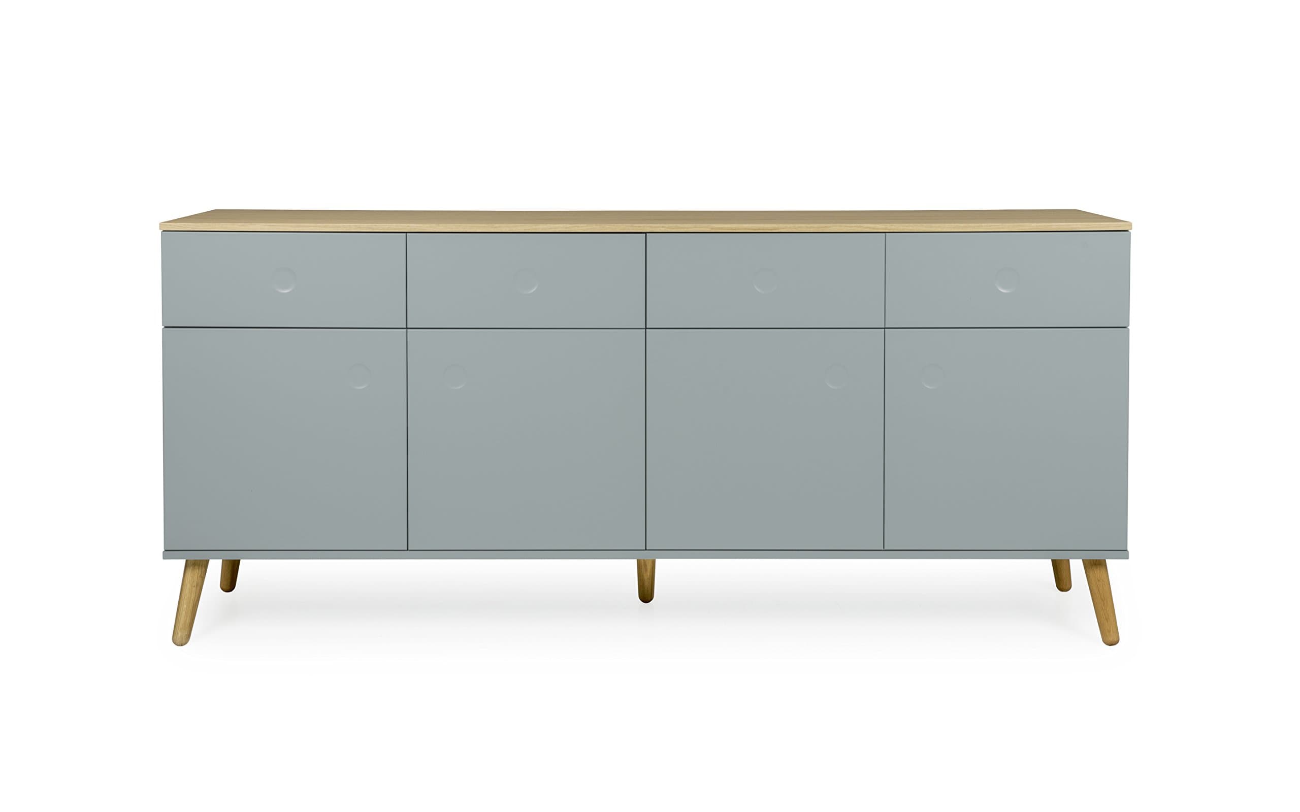 TENZO Dot Designer Sideboard, Green/Oak, 43x192x86 cm