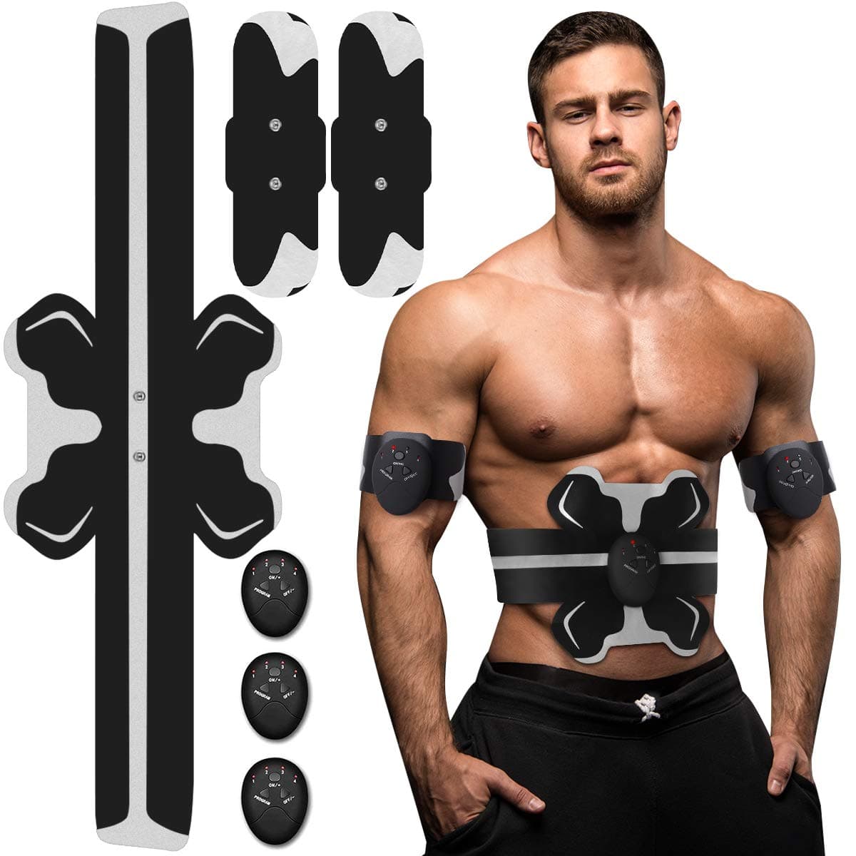 Abs Stimulator, Muscle Toner - Abs Stimulating Belt- Abdominal Toner- Training Device for Muscles- Wireless Portable to-Go Gym Device- Muscle Sculpting at Home- Fitness Equipment for at-Home Workouts