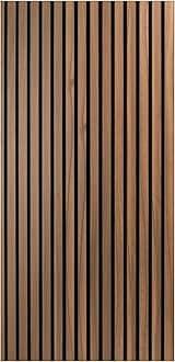Art3d 4 Wood Slat Acoustic Panels for Wall and Ceiling - 3D Fluted Sound Absorbing Panel with Wood Finish - Walnut Covering 2.88㎡