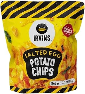 Irvins Salted Egg Potato Chips, 3.7 Ounce (Pack of 1)