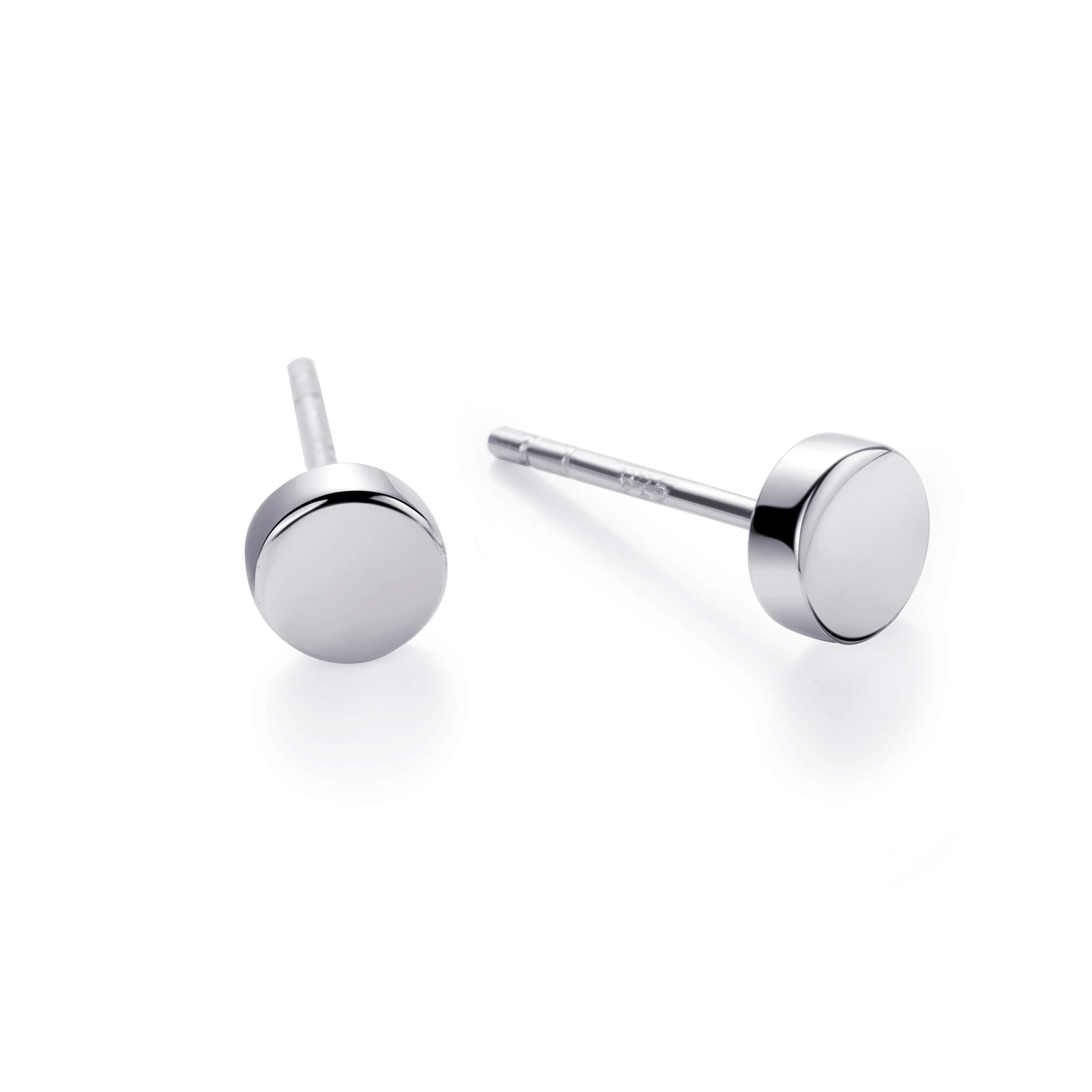 S.Leaf Sterling Silver Stud Earrings for Women Gold Plated Tiny Dot Square Star Heart Earrings Dainty Simple Earrings for Women (E_Square_Gold)