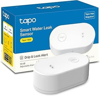 TP-Link Smart Water Leak Detector, Requires Hub, Water Leak Sensor Wi-Fi with Rapid Dripping Detection, 90dB Adjustable Alarm, App Alerts, Compatible with Alexa and Google Home T300