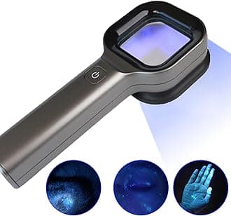 McbeAn Wireless Wood Lamp Skin Analyzer, Portable Facial Salon Beauty Analyzer Lamp Light, One-Key Operation, Observation Clear and Stable, Imported Light Source, for Skin Analysis, Pet Testing