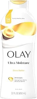 Olay Body Wash for Women, Ultra Moisture, 24hr Moisturizing, Hydrating & Refreshing, B3 Vitamin Complex, Free of Parabens & Phthalates, For All Skin Types, Shea Butter Scent, 22 fl oz