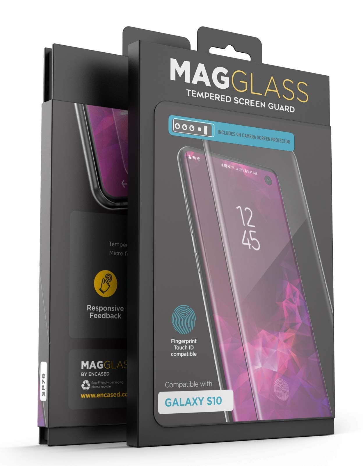 Samsung Galaxy S10 Tempered Glass Screen Protector w/In Screen Fingerprint Sensor - Anti Bubble UHD Clear Scratch Resistant Display Guard (Case Compatible) (S10)