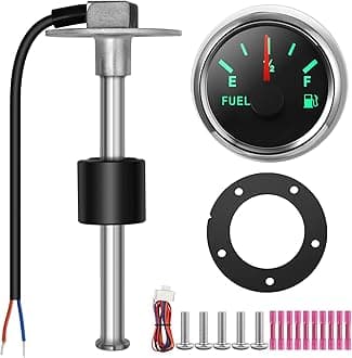RUPSE Fuel Sender Unit Boat Fuel Tank Sending Unit Fuel Water Level Sensor Stainless Steel Fuel Sender and Fuel Gauge for Boat Car Truck RV (12"(300mm))