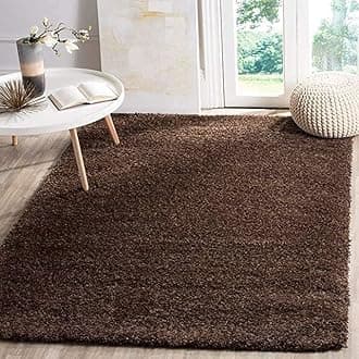 ZBLER Carpet Shaggy Super Soft Carpet for Home & Living Room (8x10 feet, Brown)