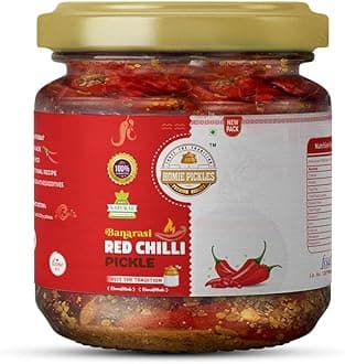 HomiePickles Red Chilli Pickle Homemade lal Mirchi Ka Achar in Fresh (Pack of 1) (250gm)