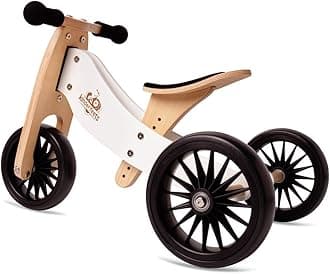 Tiny Tot Plus wooden balance bike and trike - White