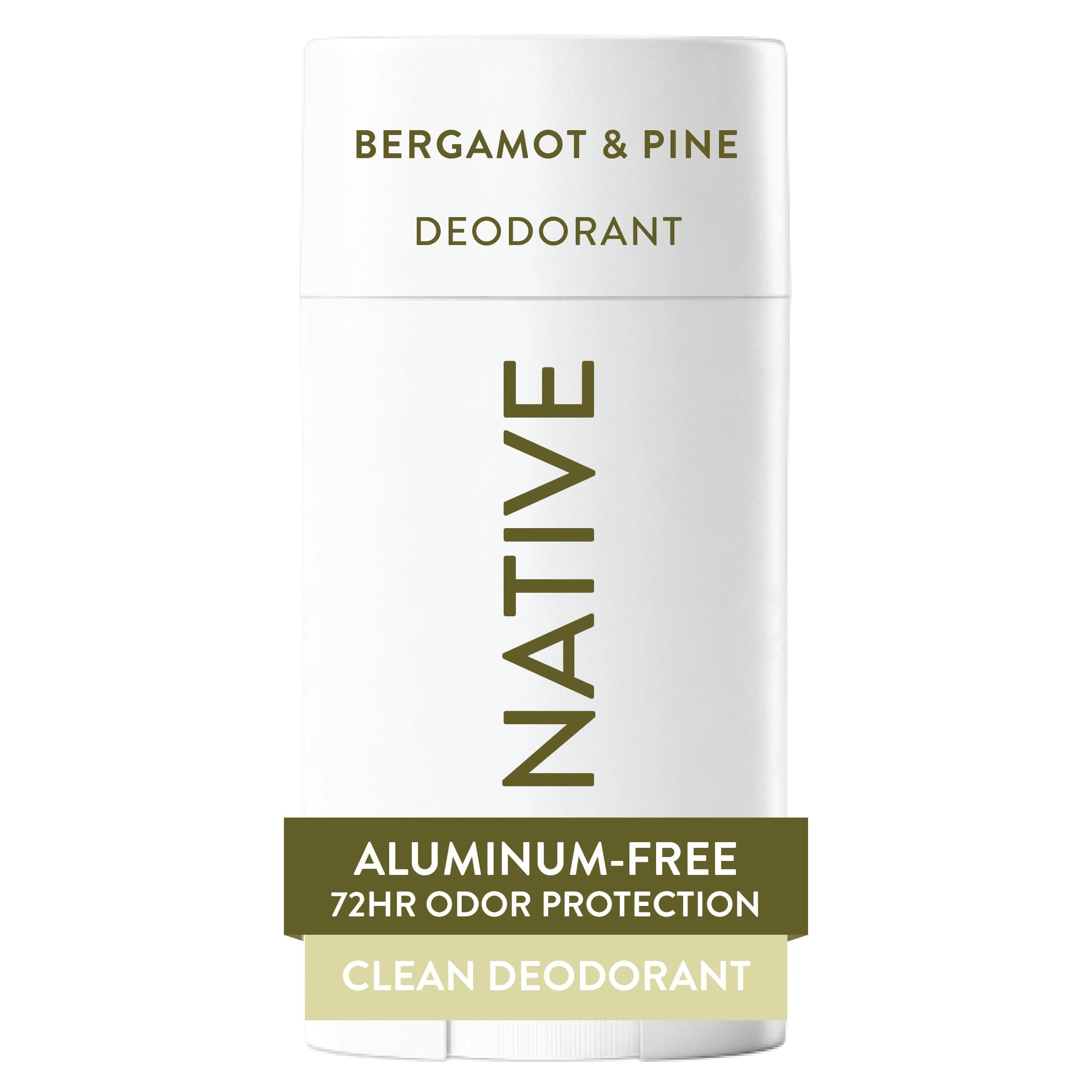 Native Deodorant Contains Naturally Derived Ingredients, 72 Hour Odor Control, Deodorant for Women and Men, Aluminum Free, Bergamot & Pine 2.65oz