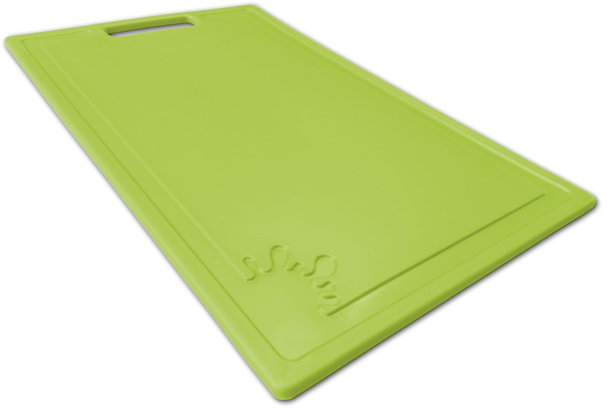 Chopping Board Plastic Non-Slip Feet Cutting Board Dishwasher Safe Antibacterial (Medium, Lime)