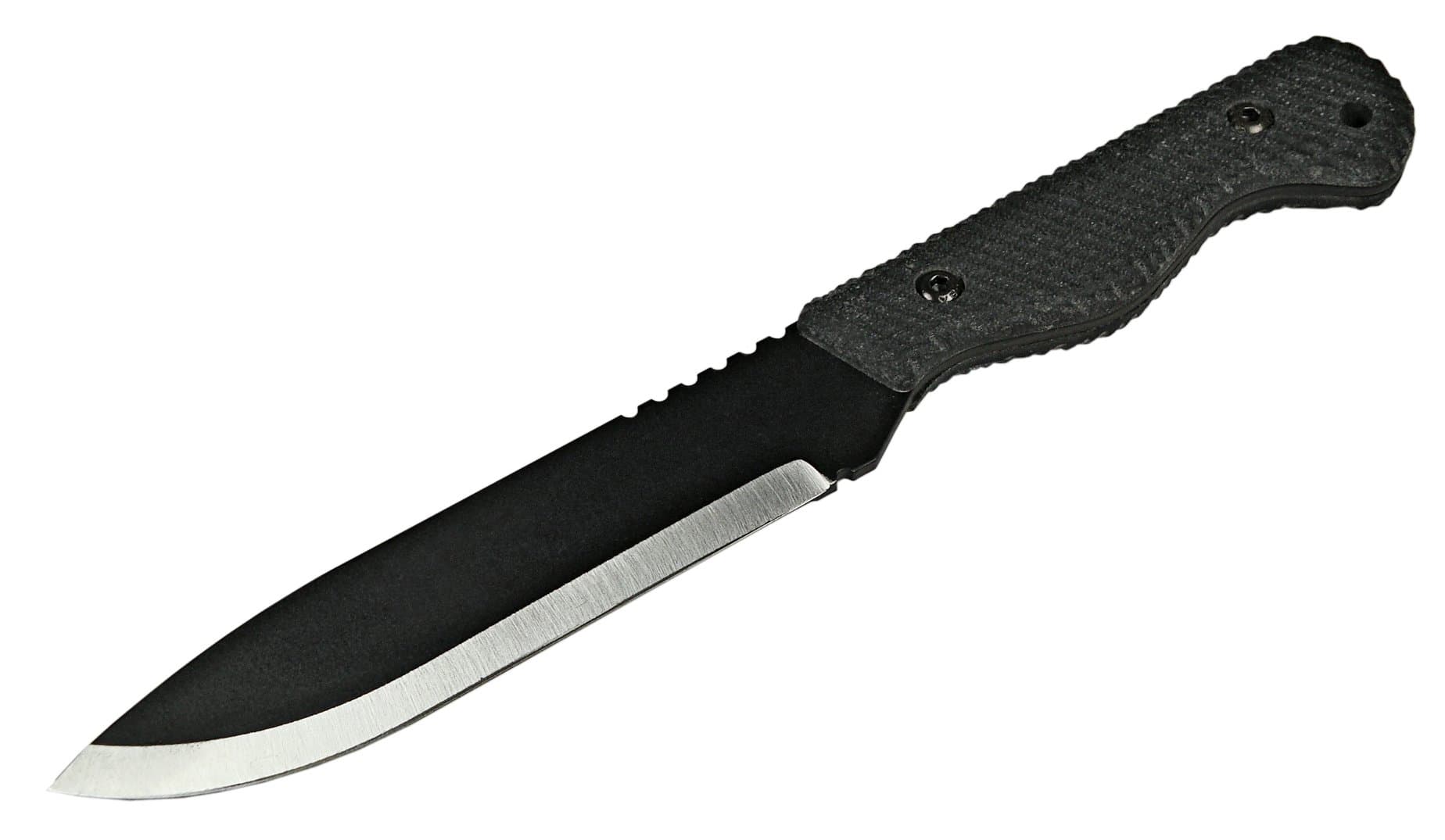 Hot Shot Tactical Long Fixed Blade Knife, Matt Black