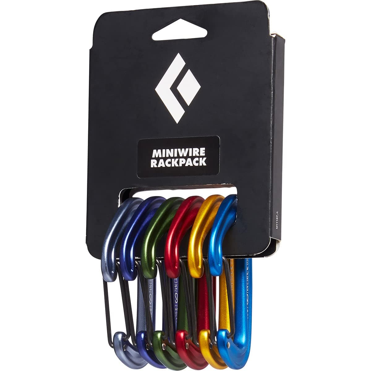 Black Diamond MiniWire Rackpack | Ultralight Wiregate Carabiners | Color-Coded | Essential Rack for Trad Climbing