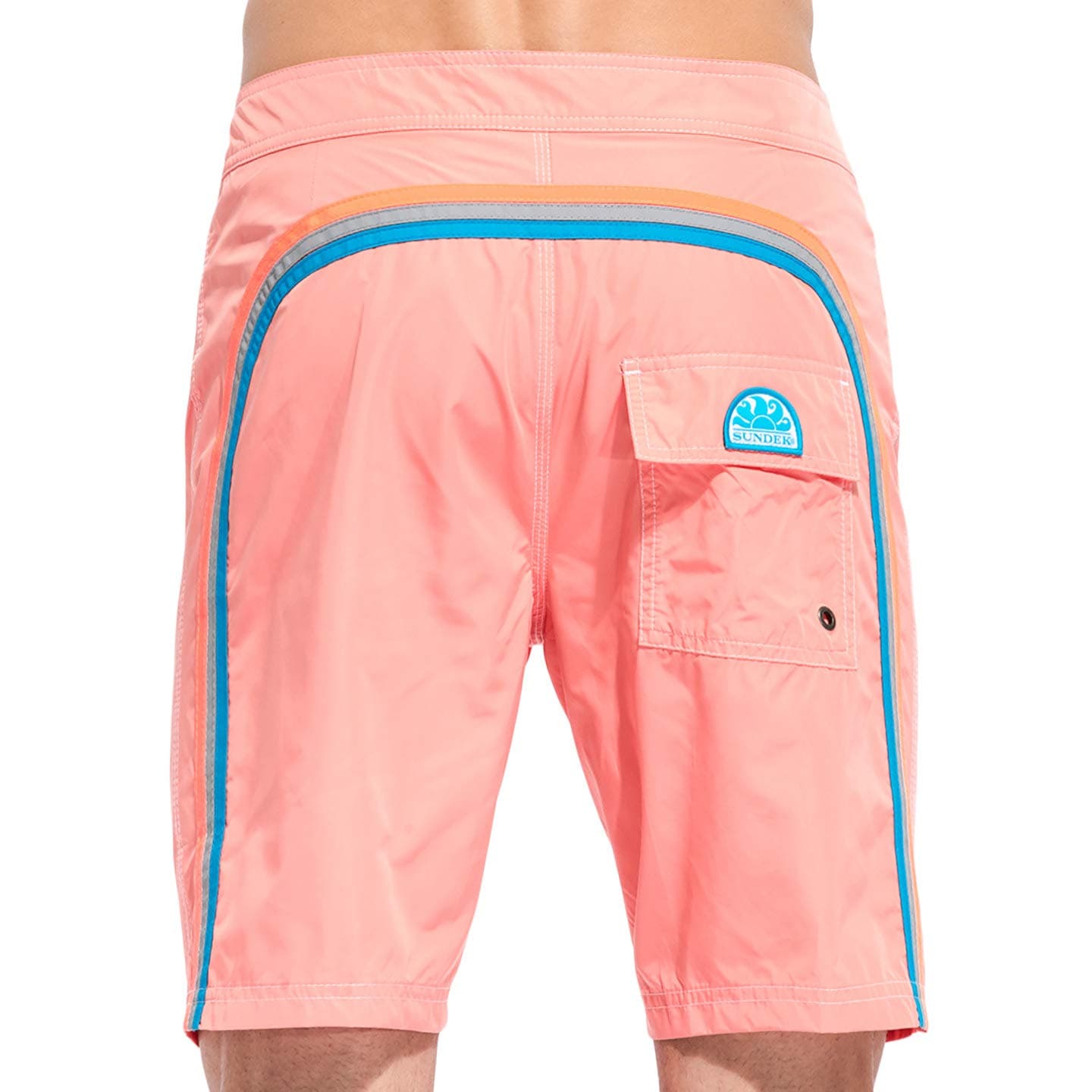 SUNDEK Men's Classic 18 Inch Fixed Waist Solid Swim Trunk