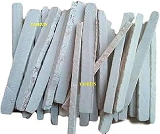 Yashvin® Fun Natural Earthy Slate Bar Natural Limestone Slate Chalk Pencil - Pack of 100 PCS (Saleti Chalk) || @AK48