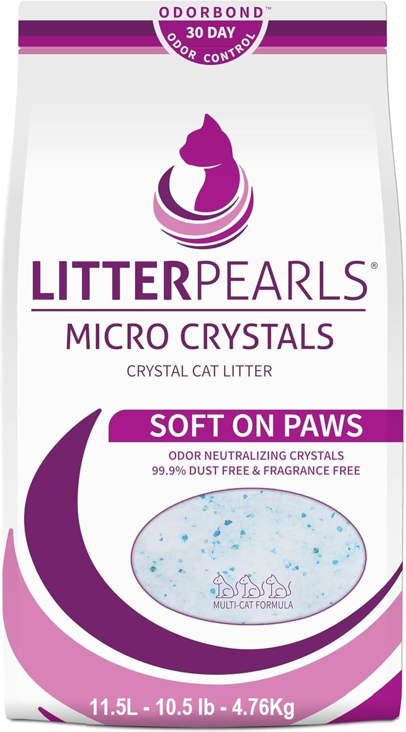 Micro Crystals Unscented Non-Clumping Crystal Cat Litter with Odorbond, 10.5 Pounds