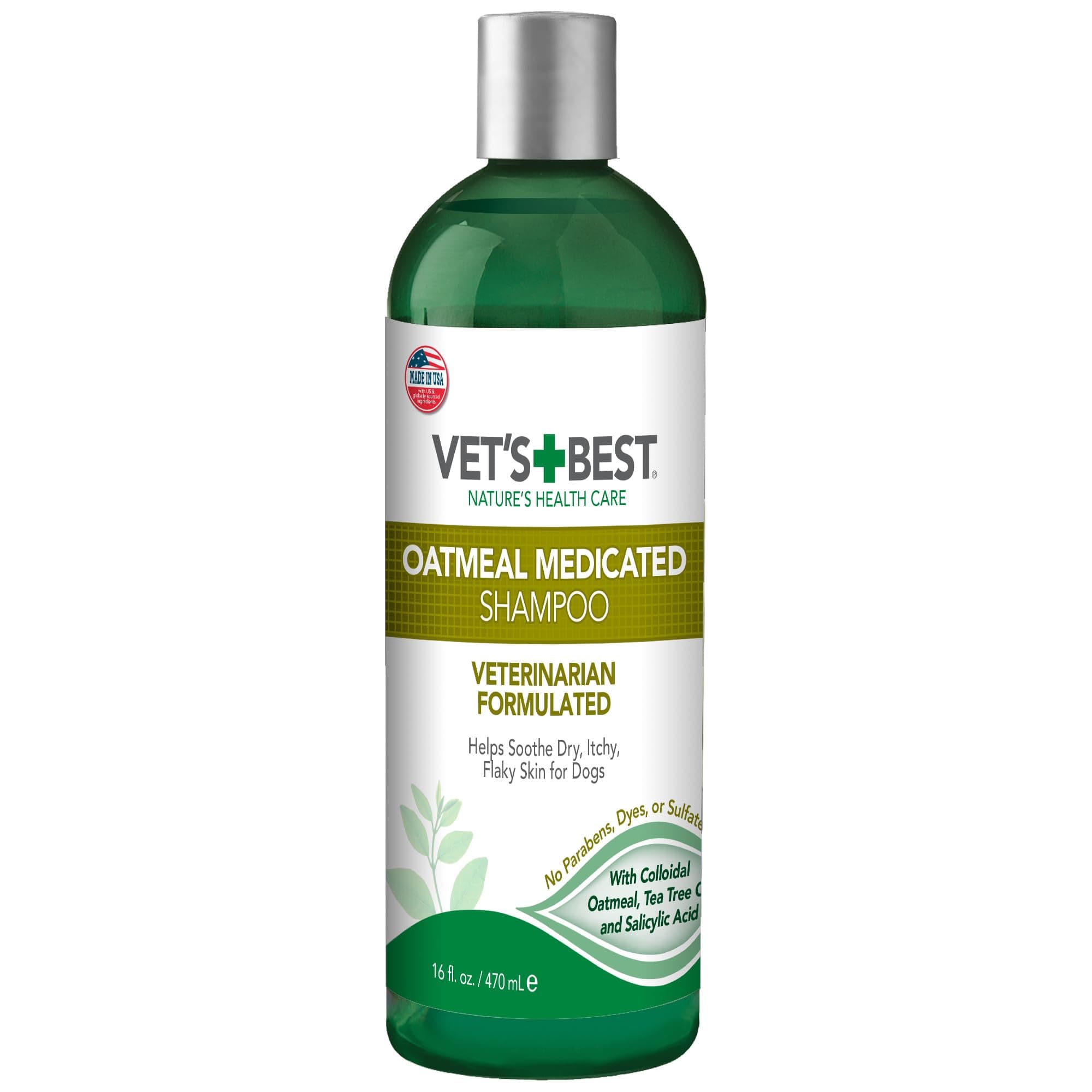 Oatmeal Medicated Dog Shampoo, White, 16 oz.