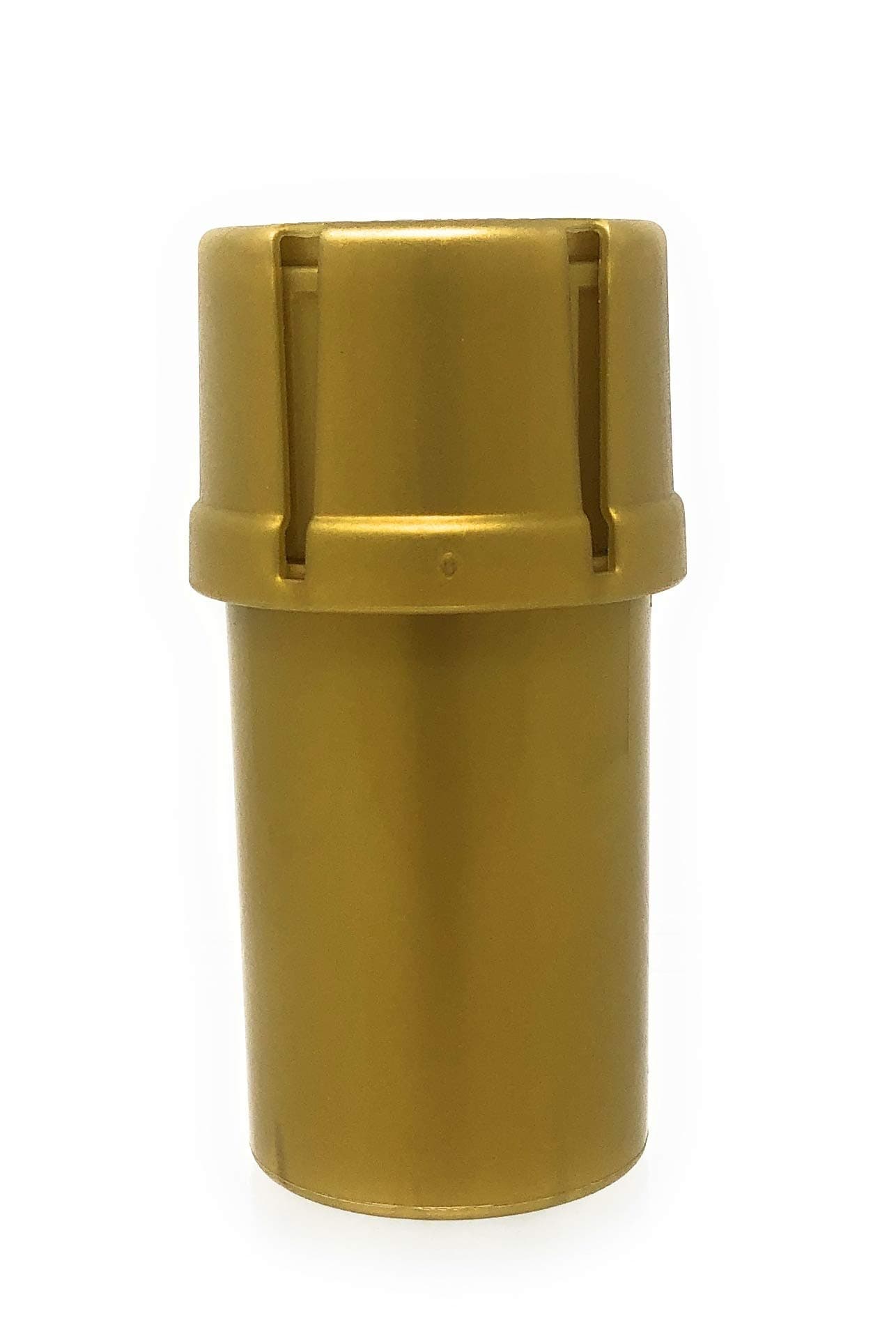 MedTainer Storage Container w/Built-In Grinder - Gold